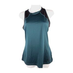 Nike Women's Dark Green Black Pro Hypercool Athletic Tank Top Size S